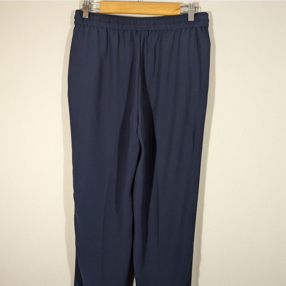 J.Crew Women Size 6 Navy Blue‎ Polyester Drawstring Ankle Pants